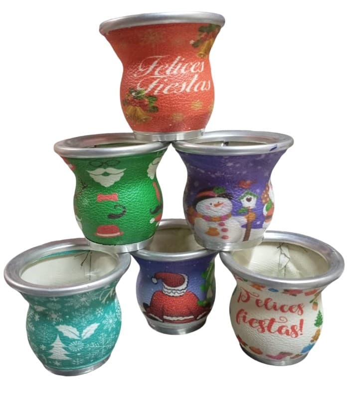 MATE DE VIDRIO NAVIDAD