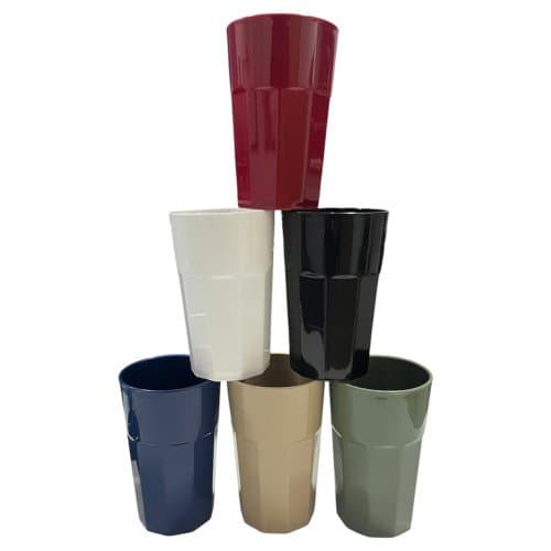 VASO FACETADO PLASTICO 400CC