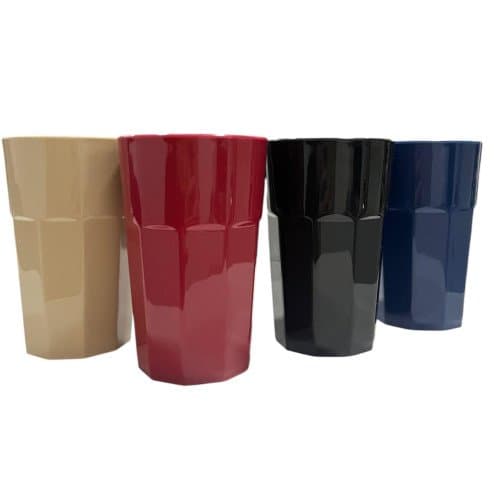 VASO FACETADO PLASTICO 400CC